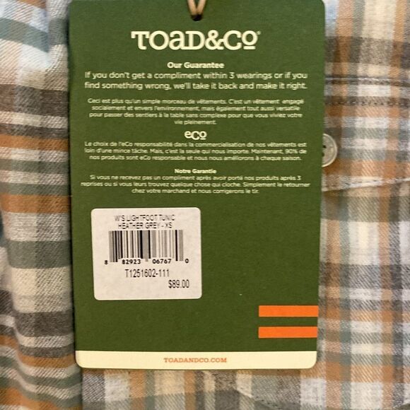 Toad & Co Organic Cotton Flannel Women’s Size XS - Picture 4 of 7